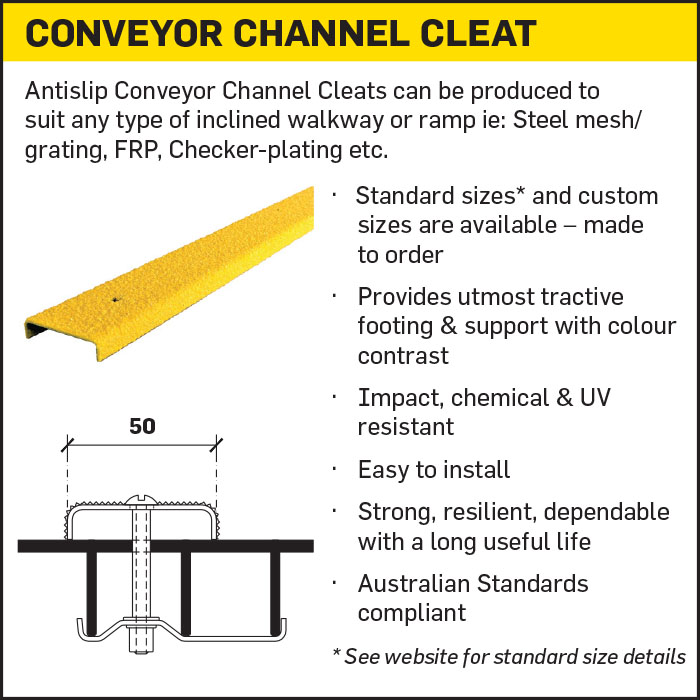 Antislip Conveyor Channel Cleat